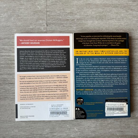 Anthony Bourdain Medium Raw & The Last Interview Softcover Book VG - Picture 2 of 5